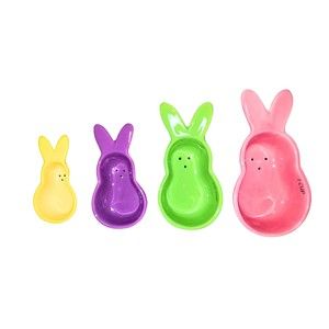 Secret Garden Set of 4 Hand Painted Ceramic Easter Bunny Dishes